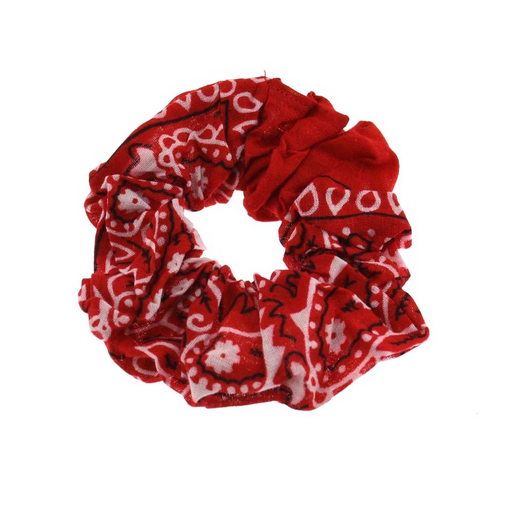 Zac's Alter Ego - Paisley Hair scrunchie - Red/White